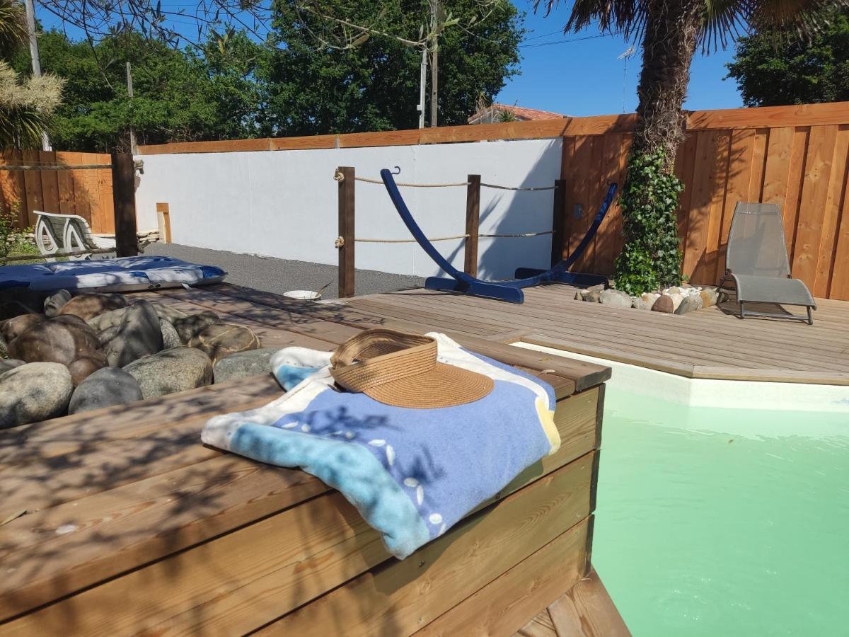 Cottage La Dune Avec Piscine Les Cigales Du Bassin A Gujan-Mestras Exteriér fotografie