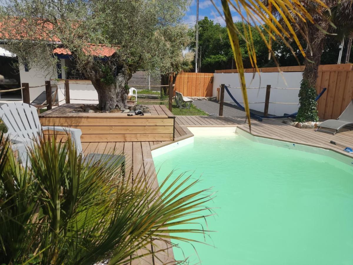 Cottage La Dune Avec Piscine Les Cigales Du Bassin A Gujan-Mestras Exteriér fotografie